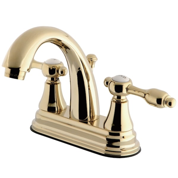 KS7612TAL 4" Centerset Bathroom Faucet, Polished Brass